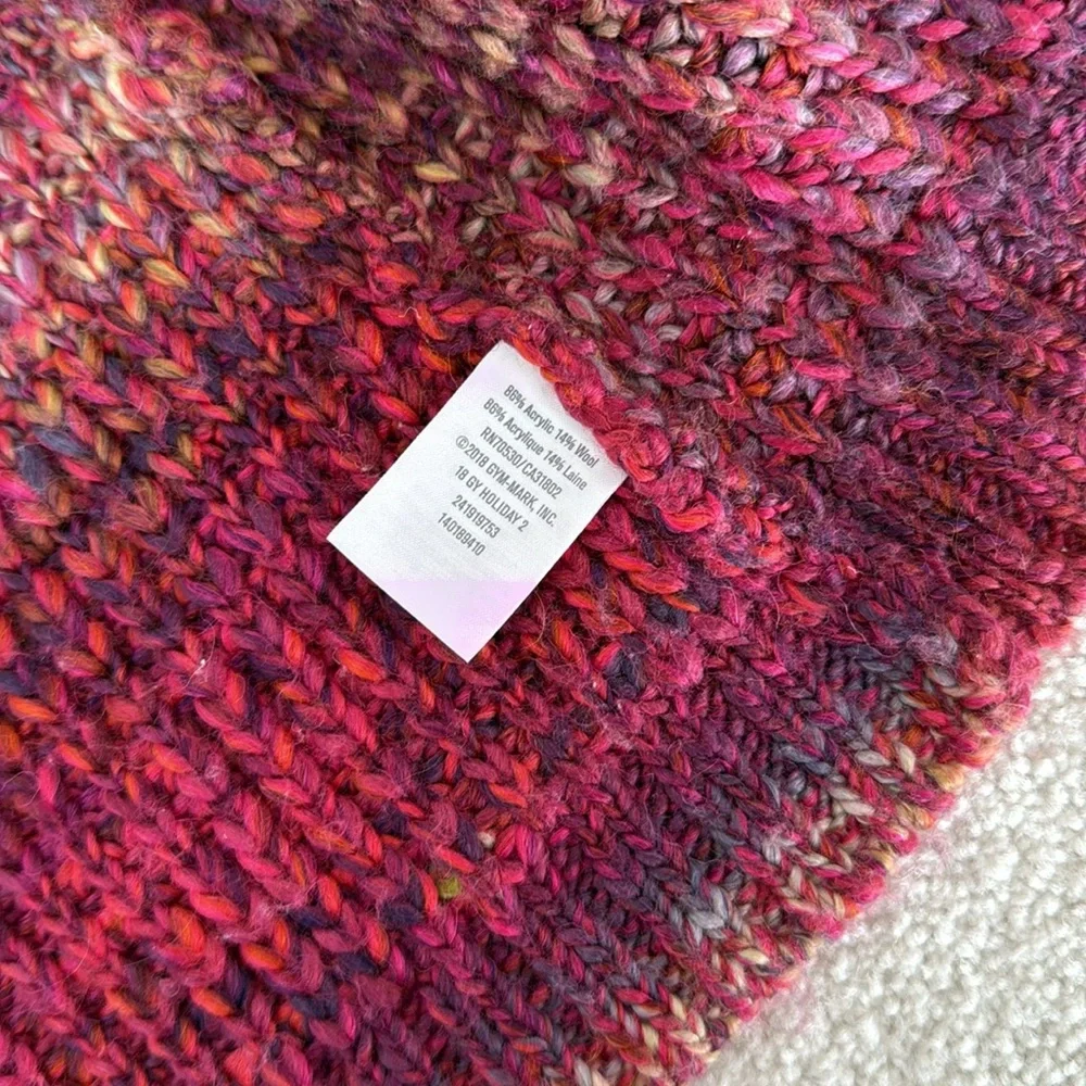 Gymboree Red, Pink & Purple Open-Knit Sweater